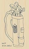 Golf Bag Rubber Stamp By DRS Designs