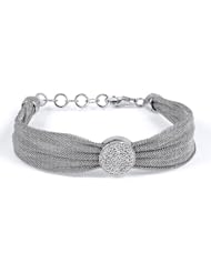 Sterling Silver & Cz Bangle