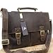 Visconti Brown Leather Briefcase Messenger Bag A4
