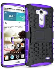 Wireless: myLife Grape Purple {Dual Layer Kickstand Design} 2 Piece Hybrid Reflex Case for the LG G3 Smartphone (Outer Rubberized Fit On Protector Shell + Internal Silicone SECURE-Grip Bumper Gel) - myLife Brand Products