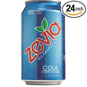 Zevia All Natural Soda, Cola 12-Ounce Cans (Pack of 24)