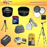 25PC ULTIMATE BEST BUY ACCESSORY KIT W/ LENSES & 4GB MEMORY & MUCH MORE FOR PANASONIC LUMIX FZ30 FZ50 FZ8 FZ18