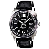 Casio Men's MTP1339L-1AV Black Leather Quartz Watch with Black Dial Casio Men's MTP1339L-1AV Black Leather Quartz Watch with Black Dial