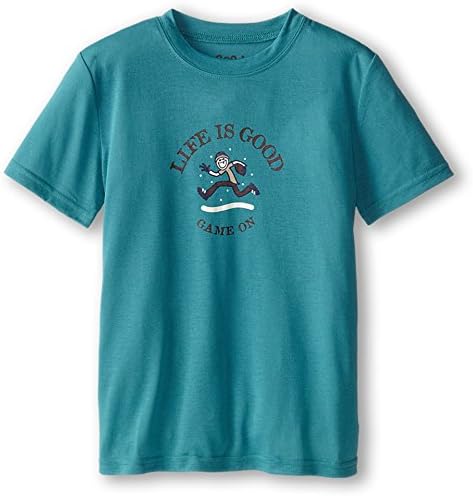 Life is good Boy's Sleep Tee (Turquoise Blue), X-Small