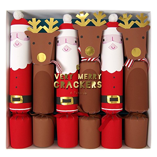 Meri Meri Set of 6 Santa & Reindeer Christmas Crackers 45-1862