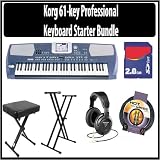 61-key Professional Arranger Keyboard Starter Bundle