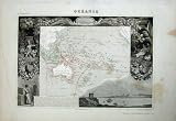 1845 ATLAS NATIONAL FRANCE MAPS OCEANIE AUSTRALIA JAPAN