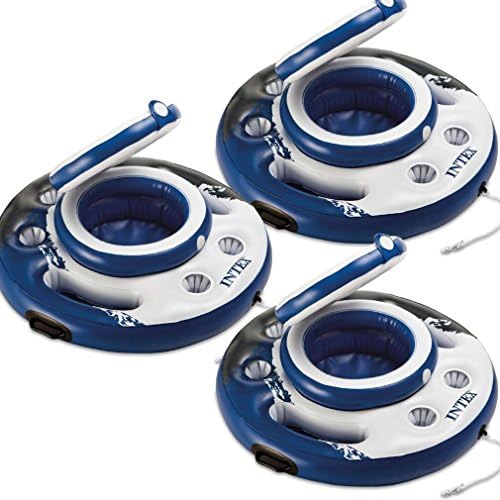 Defonia 3 Pack Intex Mega Chill Floating Beverage Cooler Drink Holder Float NEW 2015