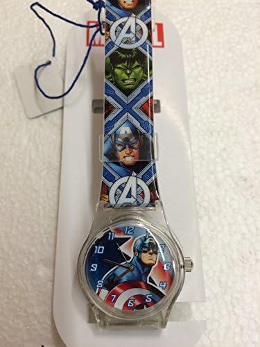Marvel Captain America Acrylic Printed Band Tween Watch