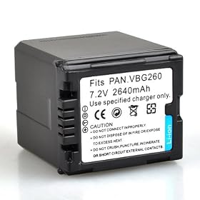 NEEWER® Rechargeable Replacement Battery (VW-VBG260) for Panasonic HDC-SD100 / 100GK / 20 / 20K / 200 / 700 / 9