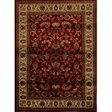Home Dynamix Royalty 3208-215 Polypropylene 7-Feet 8-Inch by 10-Feet 4-Inch Area Rug, Red/Ivory