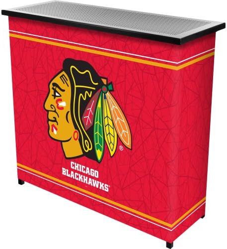 NHL Chicago Blackhawks Two Shelf Portable Bar with Case