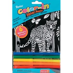 Color-In Velvet Poster 6"X9"-Leopard