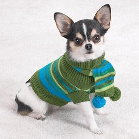 X-SMALL - Chilly Day Dog Sweater w/ Matching Scarf -