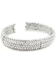 Officina Bernardi 5-Row Silver Cuff Bracelet