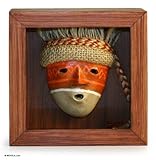 Papier mache shadow box mask, 'Chancay' Papier mache shadow box mask, 'Chancay'