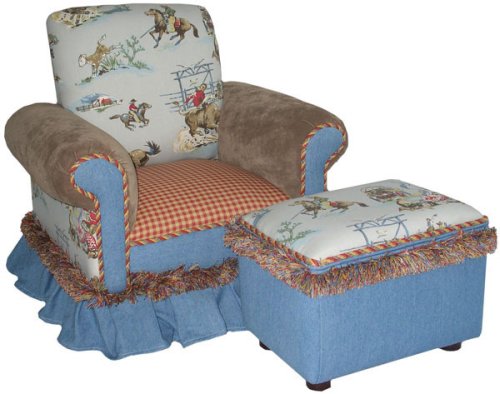 Kitchen: Angel Song Buckaroo Blue Club Boy's Chair