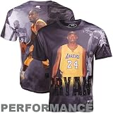 NBA Men's Los Angeles Lakers Kobe Bryant Sublimated High Definition Photo Tee Shirt (Black, Medium)
