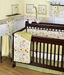 Sumersault Pop Dot 10 Piece Crib Set, Tan/Green/Orange