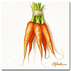 Kunstdruck, Poster, Stillleben von Paolo Golinelli , KAROTTEN, Kunstartikel Bild f�r K�che , Esszimmer, 30 x 30 cm