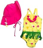 Hula Suit and Brim Hat Set - Yellow: 24 Months