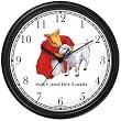 Mary Had A Little Lamb No.2 - from Mother Goose by Artist: Sylvia Long Wall Clock by WatchBuddy Timepieces (Black Frame)