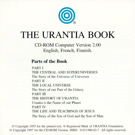 The URANTIA Book (CD-ROM) under Urantia Book in The Books Store