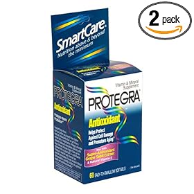 Protegra Antioxidant Formula Vitamin and Mineral Supplement Softgels, 60-Count Packages (Pack of 2)