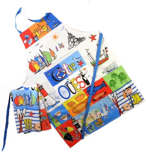 French Country Apron and Towel Set Made in France