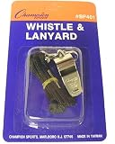 Champion Sports Metal Whistle and Lanyard