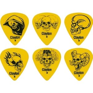 Clayton Acetal Demonic Guitar Picks, Yellow Medium by 