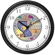 Torah Scroll & Menorah Plate Judaica Jewish Theme Wall Clock by WatchBuddy Timepieces (Hunter Green Frame)
