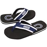 NFL Indianapolis Colts Contoured Flip Flops - Black/Royal Blue (10/11)