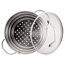 Circulon Stainless Steel Universal Steamer Insert with Glass Lid