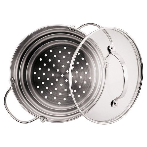 Circulon Stainless Steel Universal Steamer Insert with Glass Lid