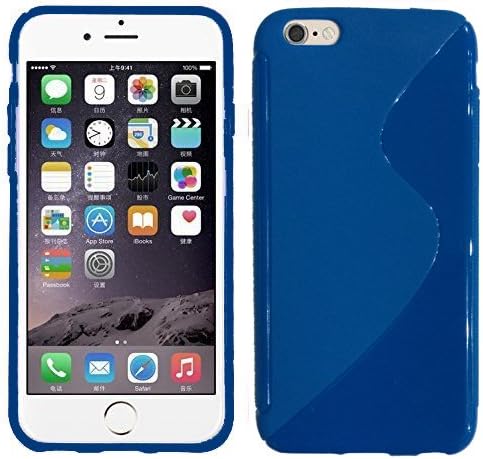 Zone Shop (TM) iPhone 6 Plus S-Line Series Blue TPU Durable Case for Apple iPhone 6 Plus (5.5 inch) Flexible Gel Rubber Cover for iPhone 6 Plus By Zone Shop