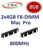Produkt-Bild: CSX original 2 x 4GB = 8GB Kit 240 pin FB-DIMM DDR2-800 PC2-6400 CL6 double side f&uuml;r MacPro Systeme 1,1 2,1 3,1 (Baujahre 2006 bis 2008 - max 8x4GB) mit extra gro&szlig;em K&uuml;hlk&ouml;rper