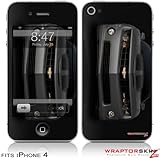 iPhone 4 Skin - 2010 Chevy Camaro Cyber Gray - Black Stripes on Black (DOES NOT fit newer iPhone 4S)