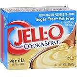 Jell-O, Cook & Serve, Sugar Free Vanilla, 0.8oz Box (Pack of 4)