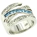 Jewelry : Sterling Silver Aquamarine Cz Wrap Right Hand Rings (size 7)