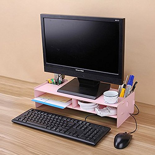 EtechMart Multifunctional EcoFriendly Wooden Monitor Riser Stand