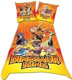 Belltex 477-DINO-DBO1 Bettw&auml;sche Dinosaur King 140 x 200 + 65 x 65 cm