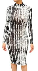 Long Sleeves Polyester/Spandex Striped Print Evening Dress/Bridesmaid Dress/Party Dress 