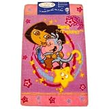 Kids Dora The Explorer Rug Girls Pink Character Bedroom Childrens Rugs