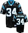 DeAngelo Williams Jersey: Reebok Black Replica #34 Carolina Panthers Jersey