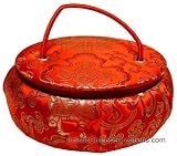 Chinese Clothing & Accessories / Chinese Jewelry Box with Handle - Wealth Flowers