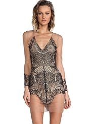 Long Sleeves Floral Print Lace Backless Short Sheath Round Neck Cotton  Dress