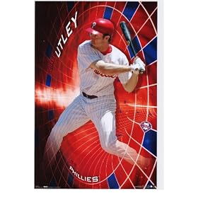 Philadelphia Phillies (Chase Utley) Sports Poster Print - 24" X 36"