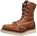 Thorogood American Heritage 8” Steel Toe Work Boots for Men - Full-Grain Leather with Round Toe, Slip-Resistant Wedge Outsole and Comfort Insole; EH Rated