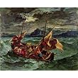 Eug&egrave;ne Ferdinand Victor Delacroix (Christ on the Sea of Galilee) Art Poster Print - 13x19